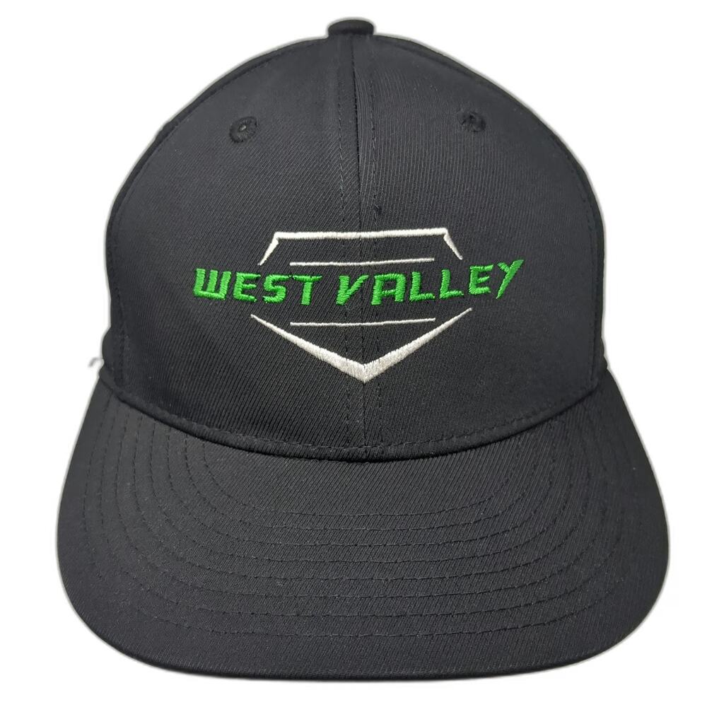 Champro Baseball Cap Black M West Valley Embroidered Stretch Fit Grey Under Hat